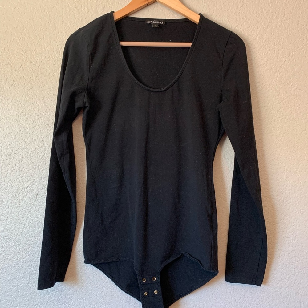 J crew mercantile long sleeve black bodysuit medium